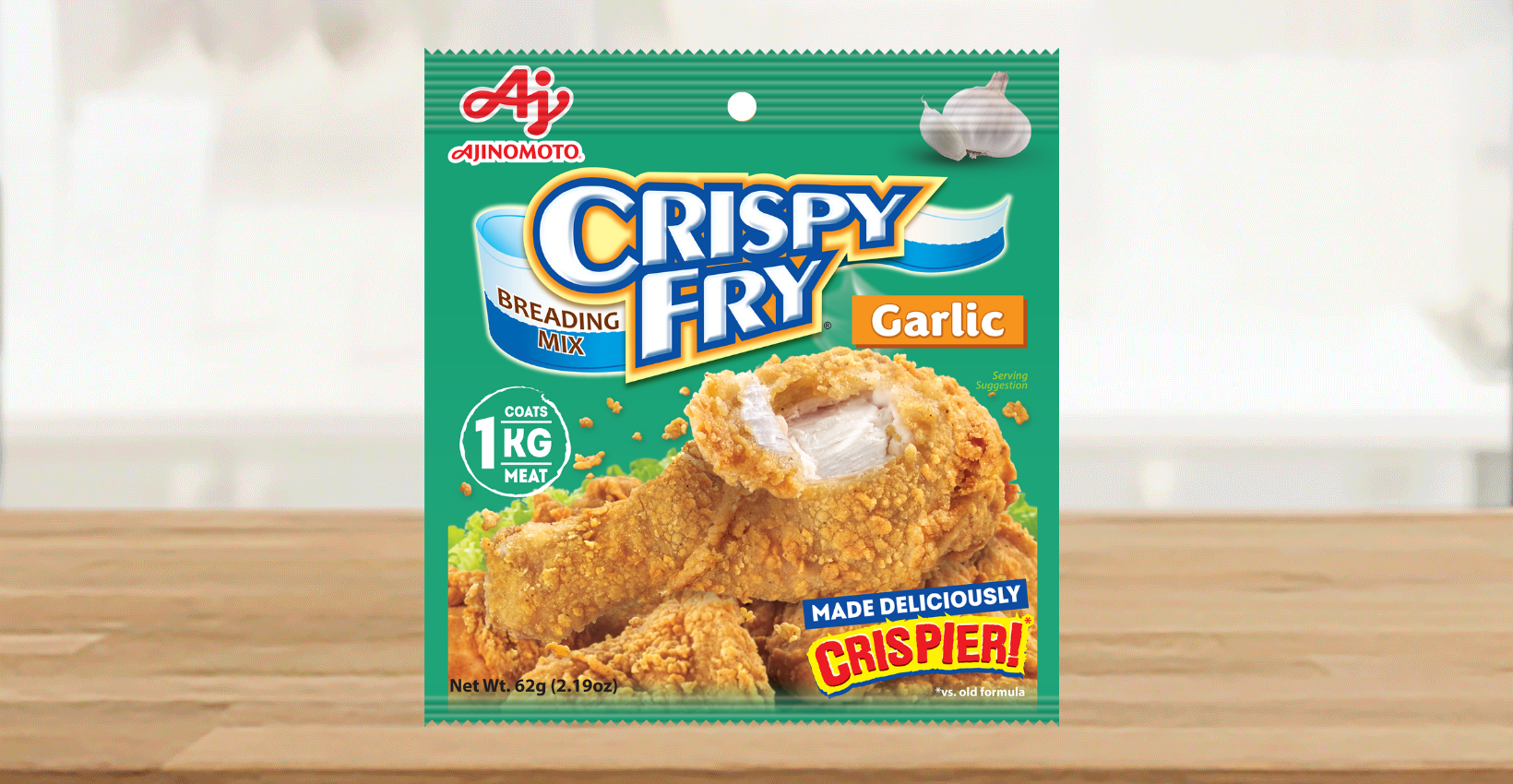 Ajinomoto Crispy Fry Garlic Breading Mix 62gm