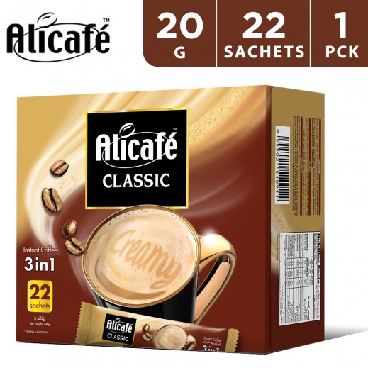 Alicafé Classic 3-in-1 Instant Coffee 22 x 20g