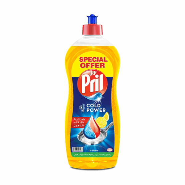 Pril Cold Power Lemon Dishwashing Liquid Value Pack 1.5 L