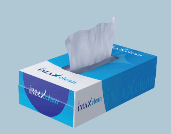 ImaxClean Advanced Soft Tissue Box – 2-Ply Facial Tissues (200 Sheets x 5 Boxes)