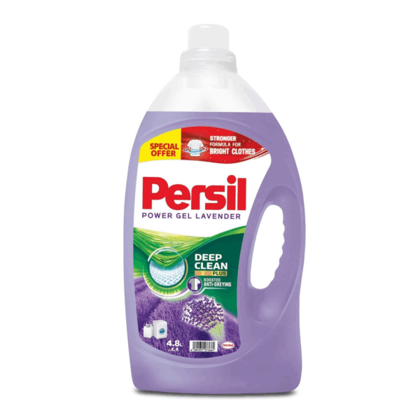 Persil Power Gel Liquid Laundry Detergent Lavender Value Pack 4.8L