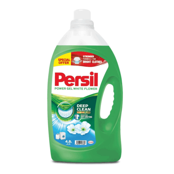 Persil Power Gel Liquid Laundry Detergent White Flower Value Pack 4.8L