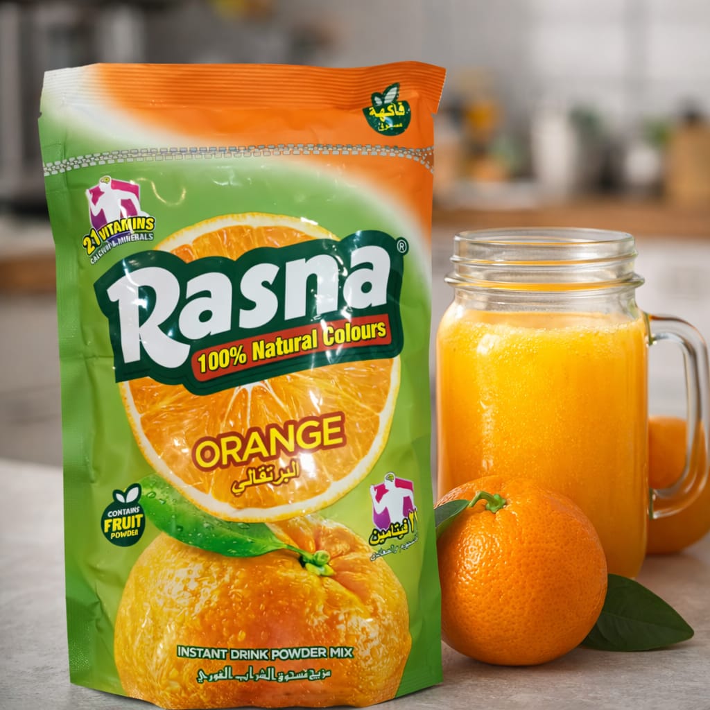 RASNA INSTANT FRUIT DRINK MIX ORANGE -375G