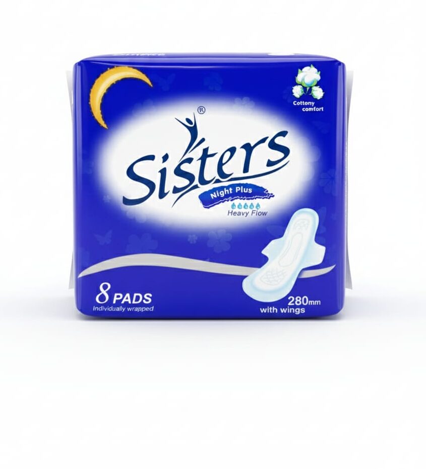 Sisters Night Plus Heavy Flow with Wings 8 Pads