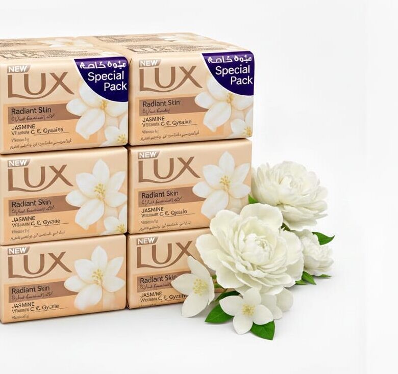 Lux Radiant Skin with Jasmine, Vitamin C, E & Glycerine Bar Soap – 6Pcs×170g
