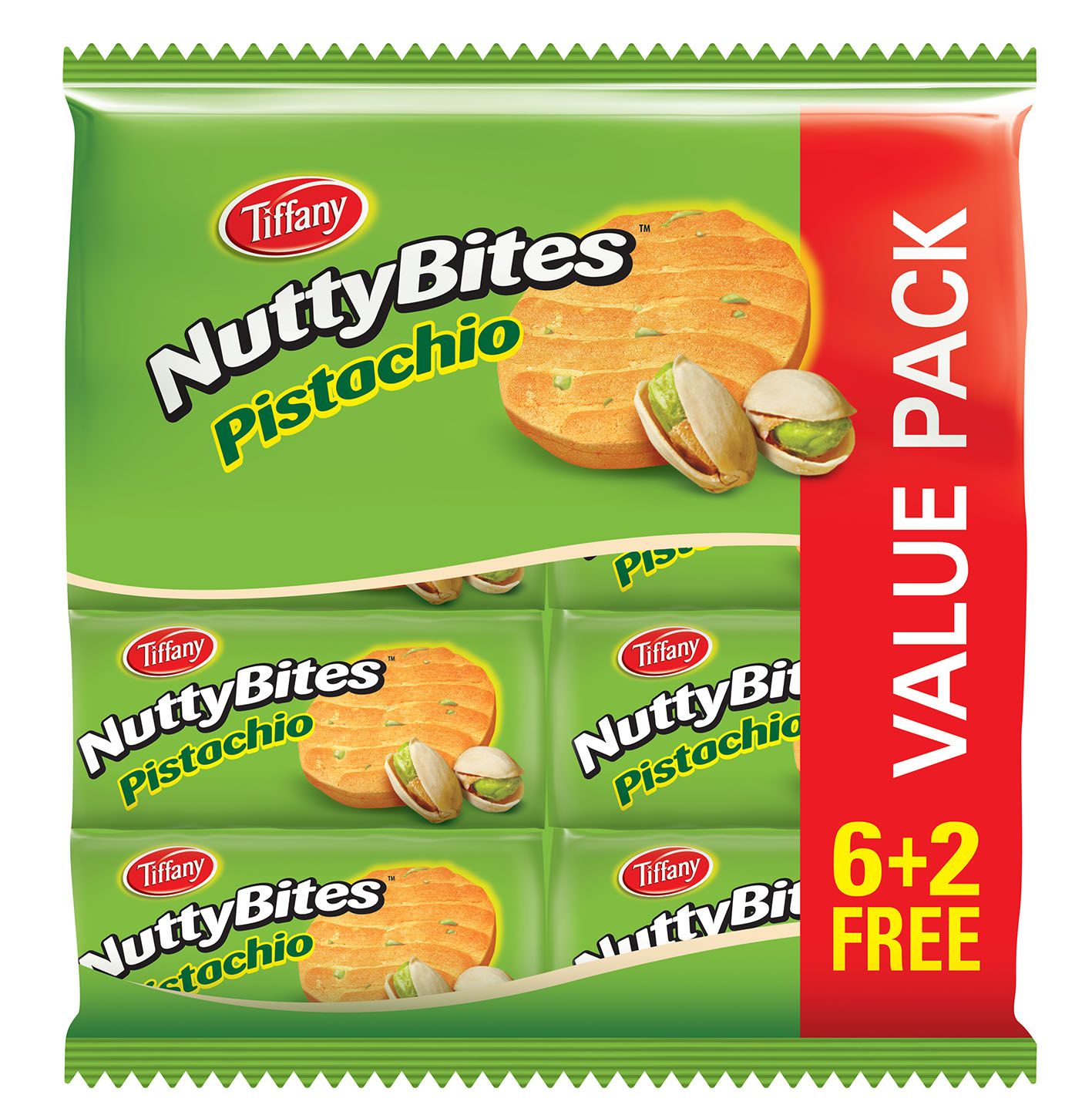 Tiffany Nutty Bites Pistachio Biscuits 8 x 72gm