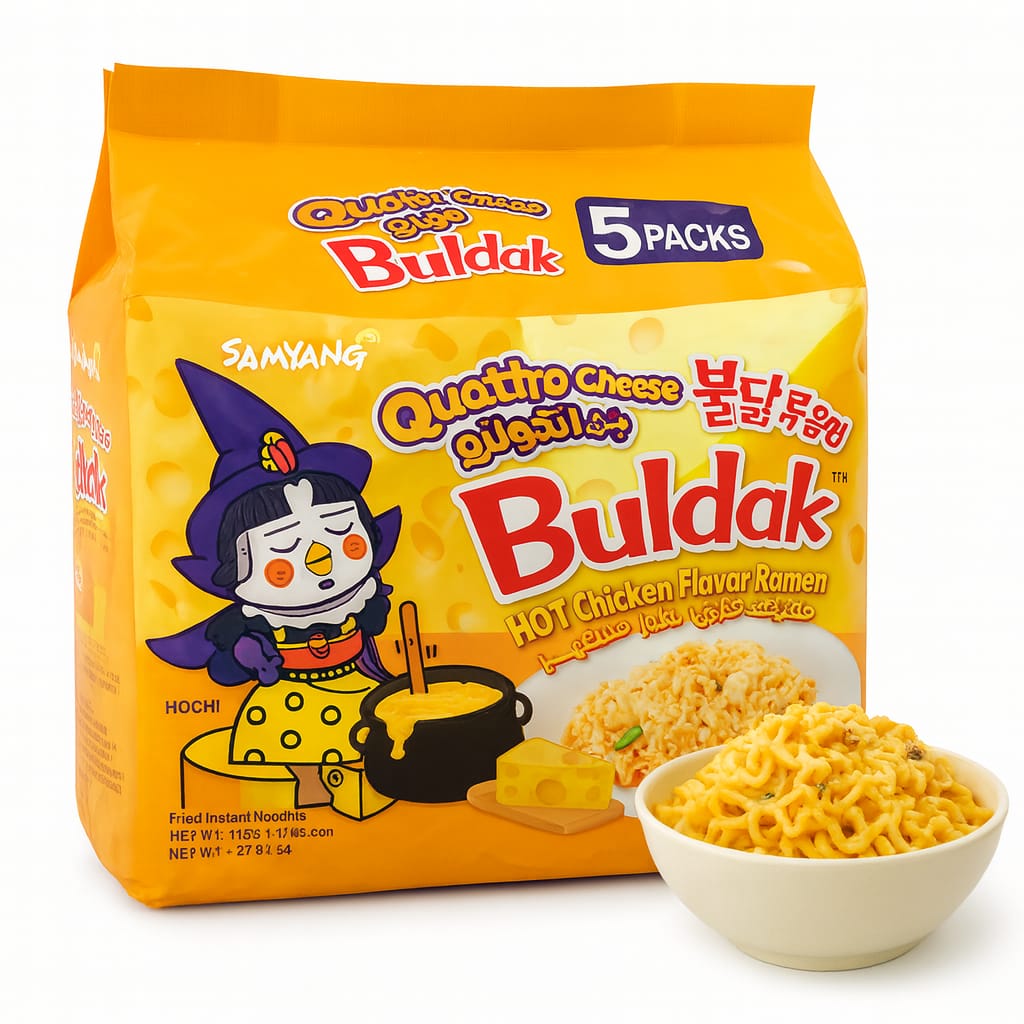 Samyang Buldak Hot Chicken Ramen Quattro Cheese 140gx5pcs