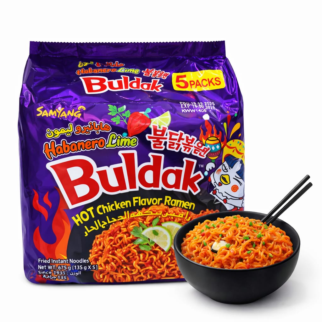 Samyang Buldak Ramen Habanero Lime Noodles 140g x 5pcs
