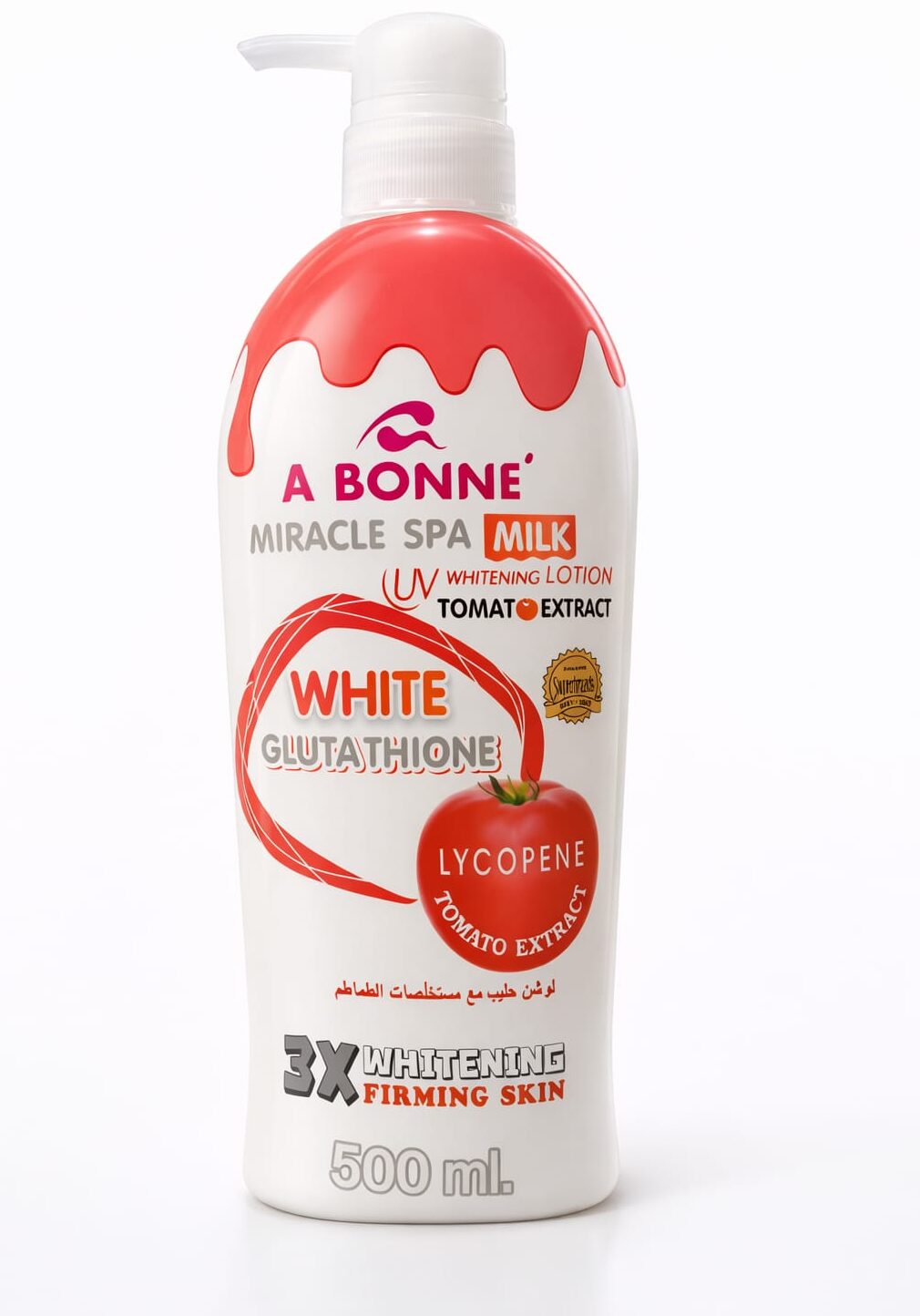 A Bonne Miracle Spa Milk UV Whitening Lotion ,Tomato Extract 500ml