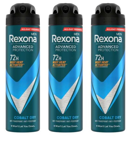 Rexona Men Antiperspirant Deodorant Spray Xtra Cool 3x150 ml