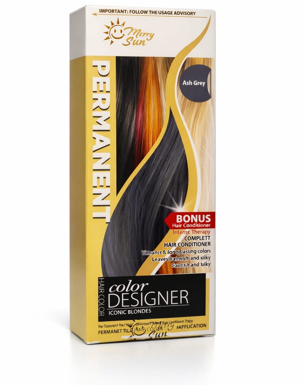 Merry Sun Permanent Hair Light Ash Grey 130ml