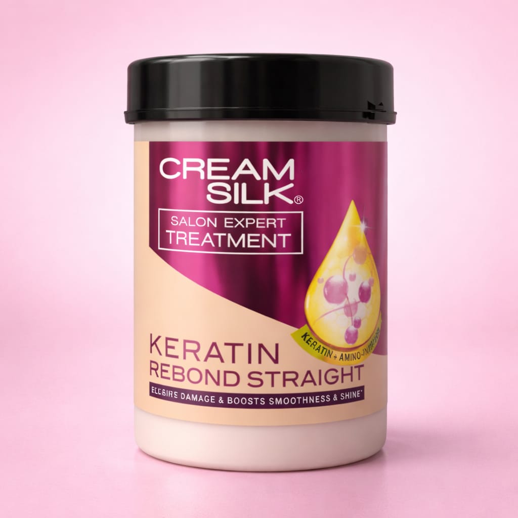 Cream Silk Salon Expert Daily Treatment Keratin Rebond Straight 650ml