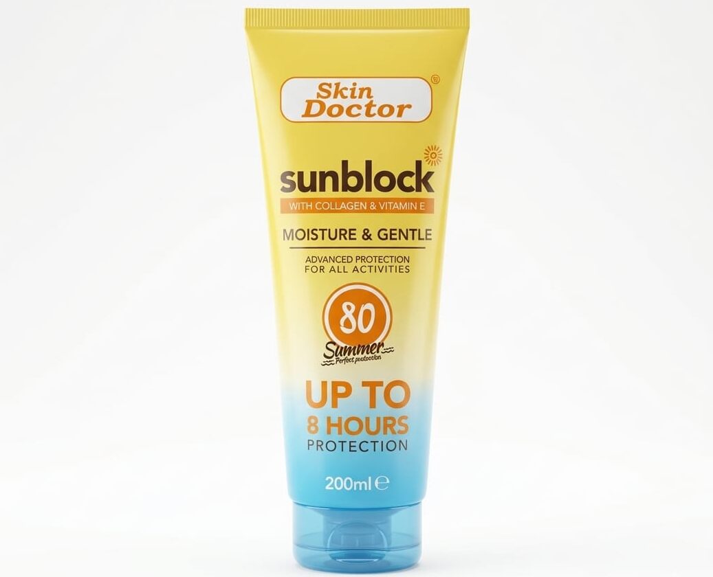 Skin Doctor Sunblock with Collagen & Vitamin E SPF 80 - 200ml