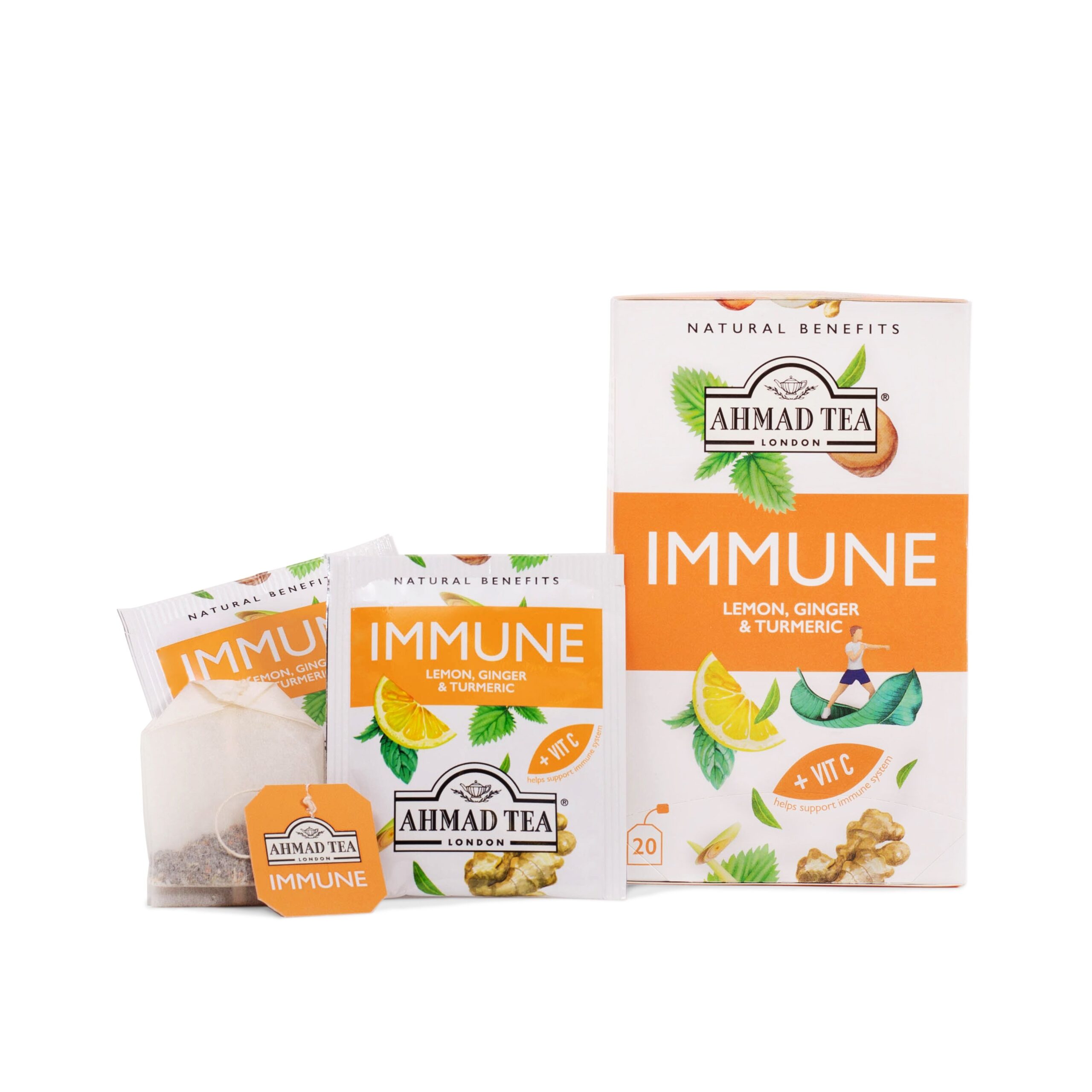 Ahmad Tea Immune Lemon, Ginger & Turmeric Infusion 30g