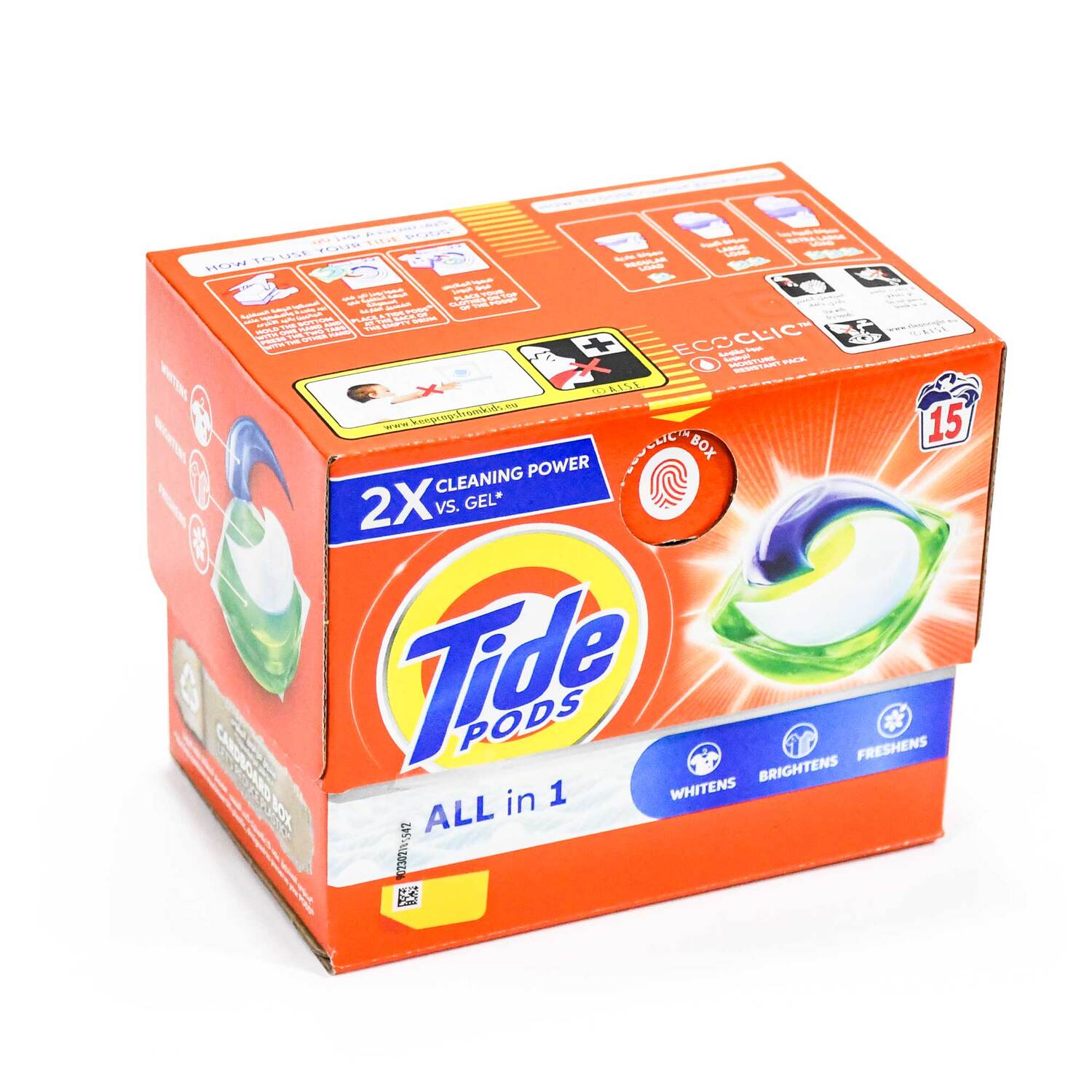 Tide All-in-1 Pods Laundry Detergent 15-Count, 286.5gm