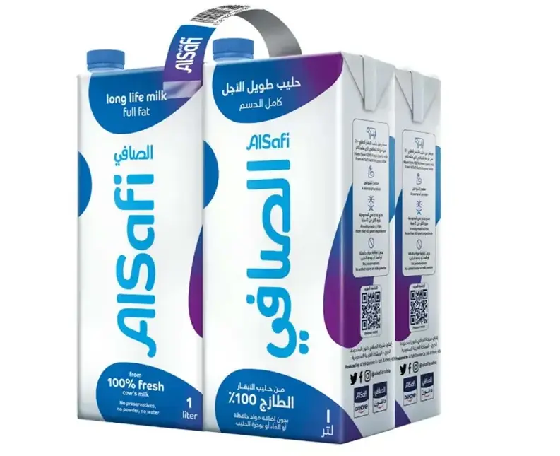 Al Safi Long Life Full Fat Milk 4x1Ltr
