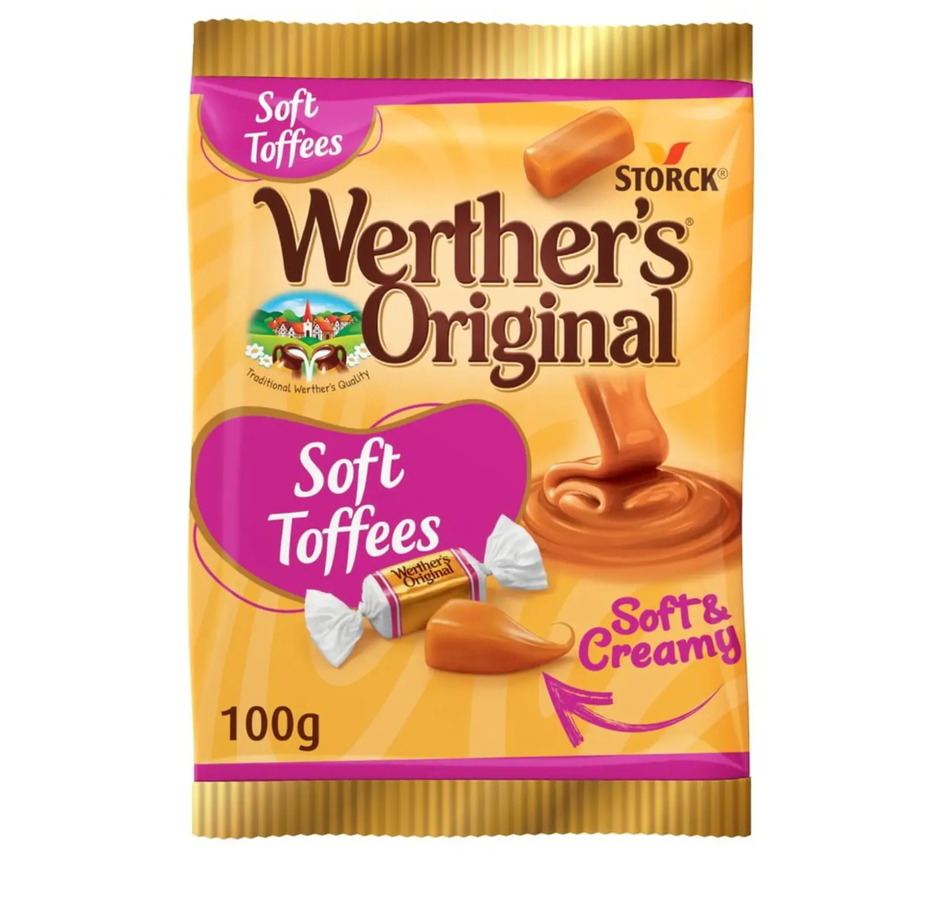 Werther's Original Soft Chocolate Caramels 100g